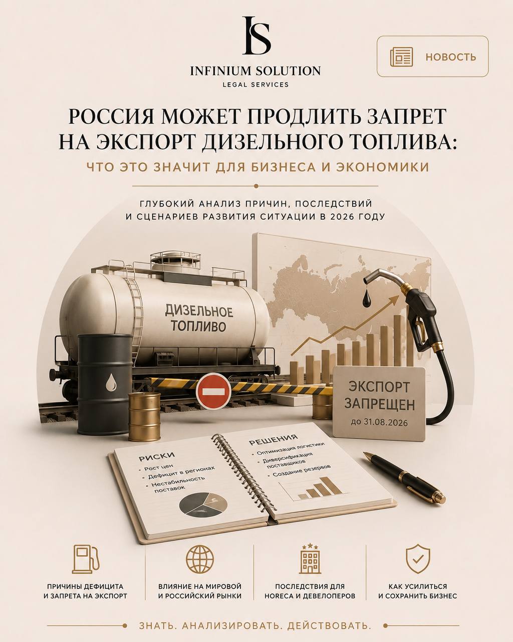 Россия может продлить запрет на экспорт дизельного топлива